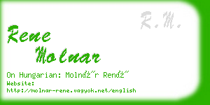 rene molnar business card
